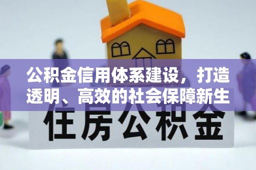 新蔡公积金信用体系建设，打造透明、高效的社会保障新生态