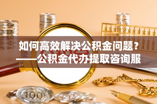 新蔡如何高效解决公积金问题？——公积金代办提取咨询服务指南