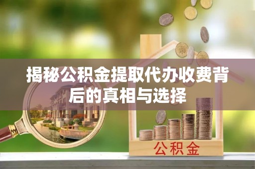 新蔡揭秘公积金提取代办收费背后的真相与选择