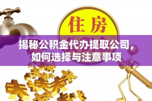 新蔡揭秘公积金代办提取公司，如何选择与注意事项