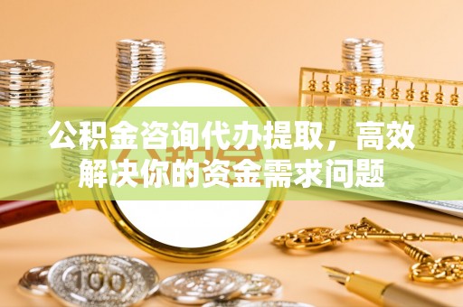 新蔡公积金咨询代办提取，高效解决你的资金需求问题